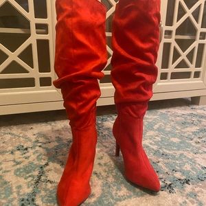 G. C. Shoes Red suede boots